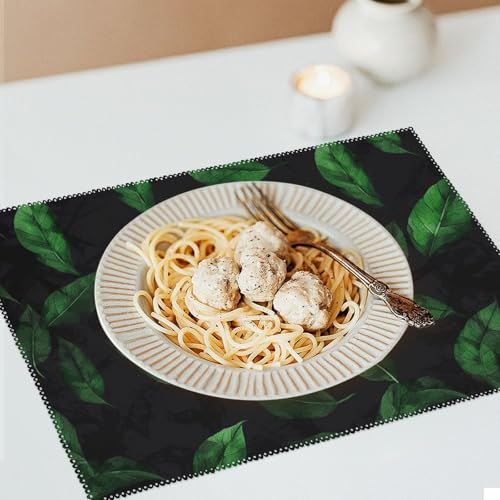 Set de table lavable lot de 6 toile imperméable 45x30 cm anti-tache cuisine et séjour