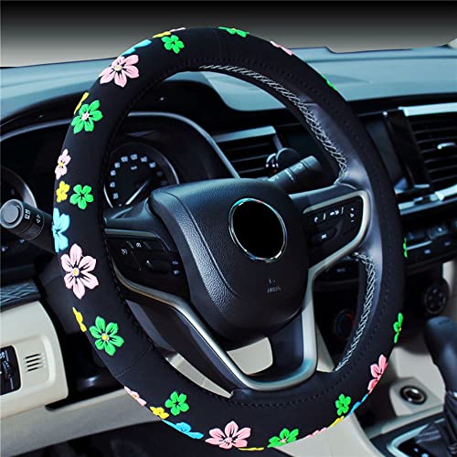 LUMoony 1 Pcs Fleur Couverture De Volant De Voiture Accessoires De Voiture Étui De Protection Floral Couverture De Volant Housse De Protection Universelle Accessoires De Voiture LUMoony 1 Pcs Fleur Couverture De Volant De Voiture Accessoires De Voiture Étui De Protection Floral Couverture De Volant Housse De Protection Universelle Accessoires De Voiture