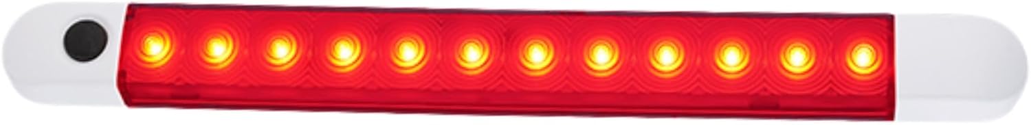 SEAFLO 01 Series Marine LED Strip Light with Switch – 12V DC, 4W, IP6, White (4000–4500K), Surface Mount, 9.45” Length, PC Housing, Built-in Switch, Boats, RV, Camper, Under Cabinet, 4-Year Warranty