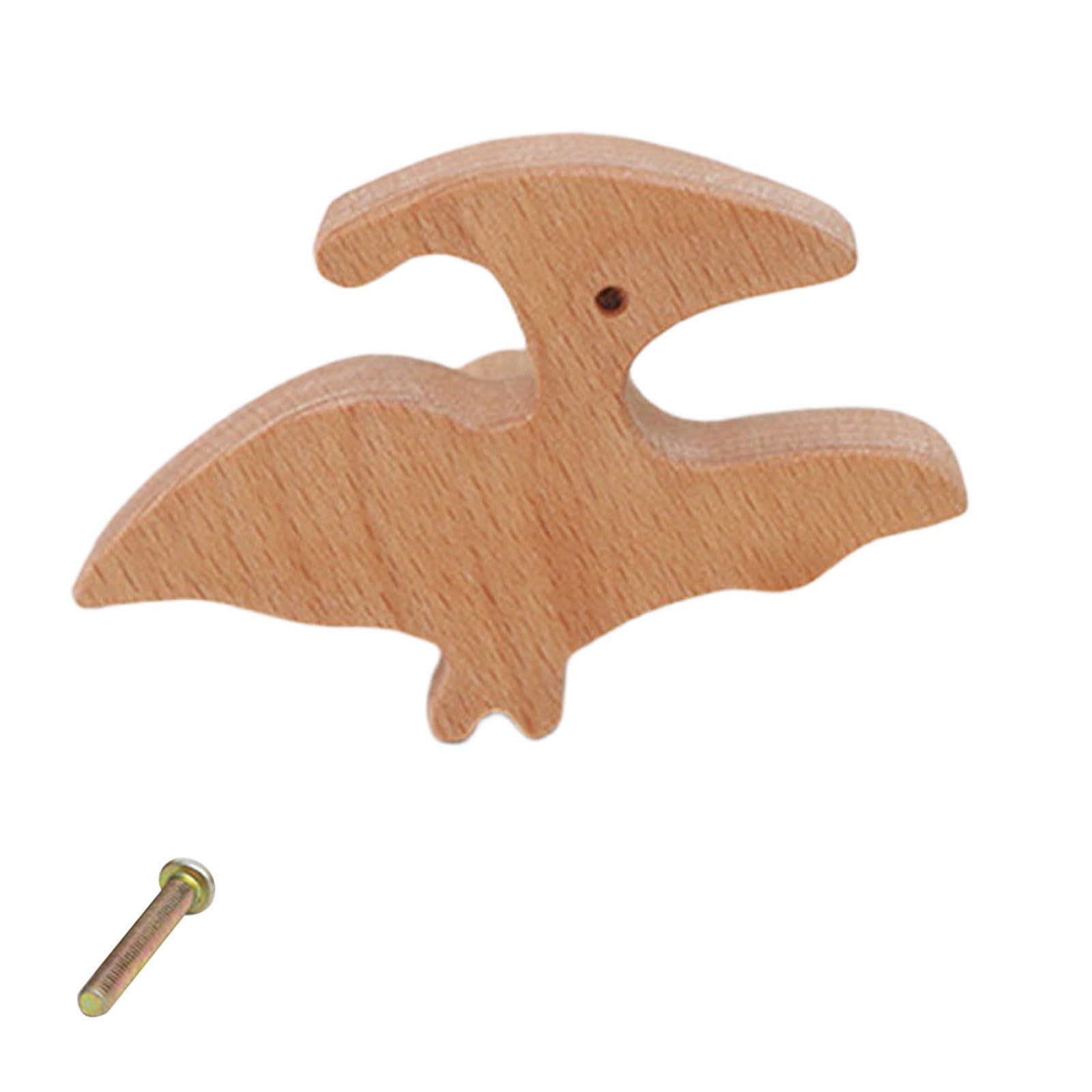 Supoion Girls N Supoio Wood Wardrobe Knob Dinosaur Shape Cabinet Drawer Handle Cupboard Pulls Furniture Decorative Handle For And Boy Room