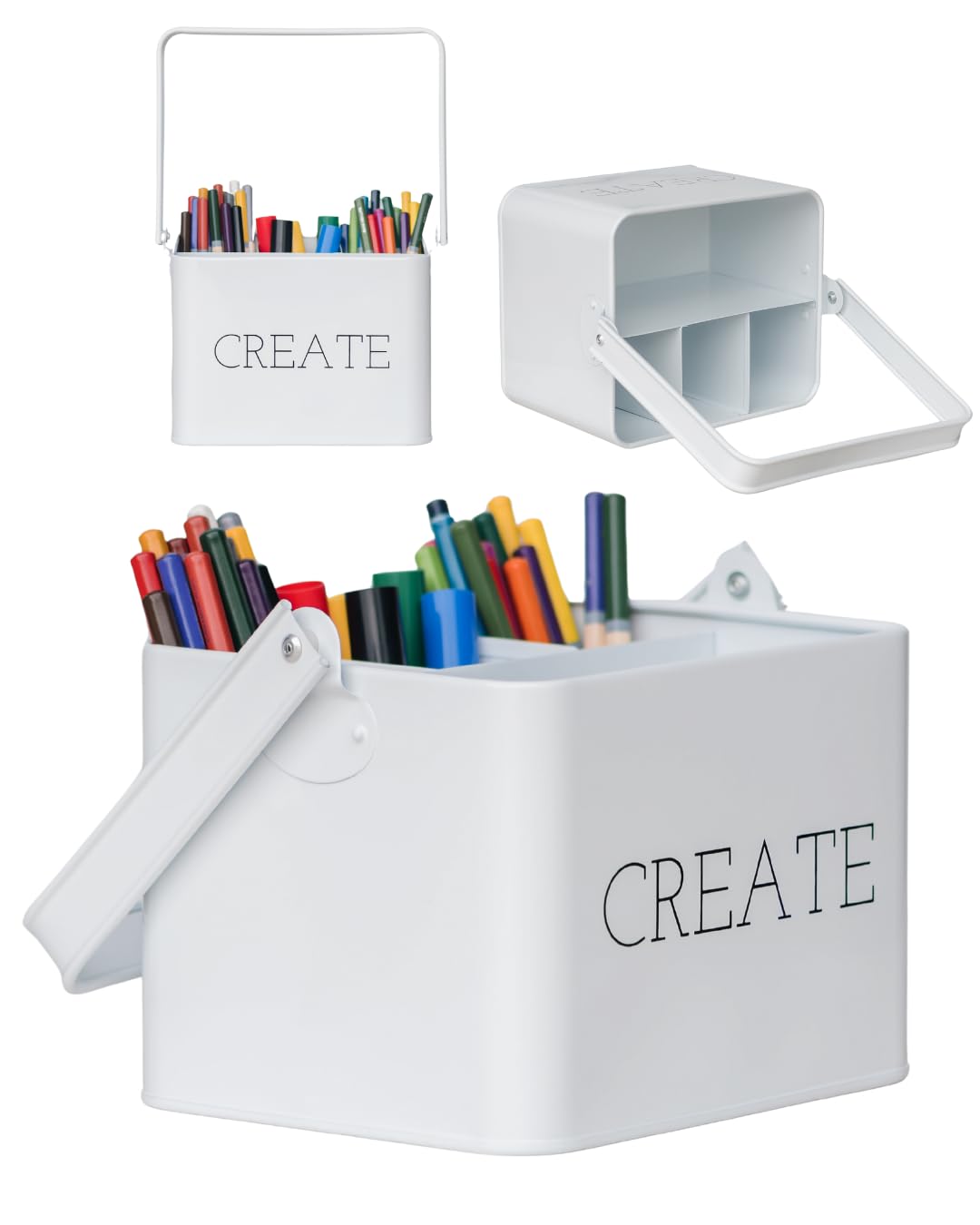 Lola Creates Craft Box - Art Bin with Storage & Organizer - Office Caddy & Kids Art Storage