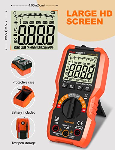 Digital Multimeter, 6000 Counts Auto Range, genaues Messen von AC/DC-Spannung, Amperemeter,...
