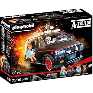 PLAYMOBIL 70750 La Furgoneta del Equipo A, Diseño icónico para Fans, coleccionistas y niños, de 5 a 99 años