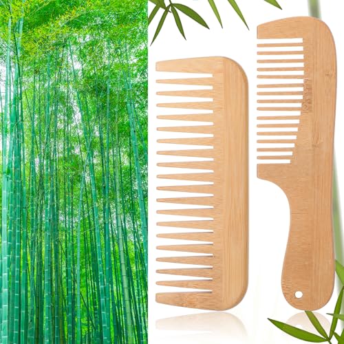 Set de 5 Peines de Bambú Natural YUXIANLB miniatura 4