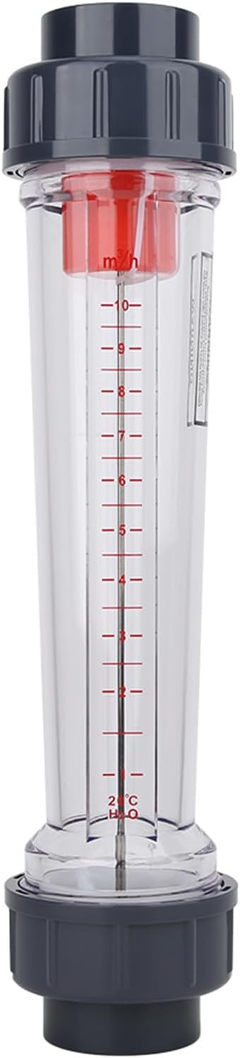 2PCS Liquid Flowmeter Tube Type Plastic Clear Water Flowmete for Measuring Rate of Liquid Medium