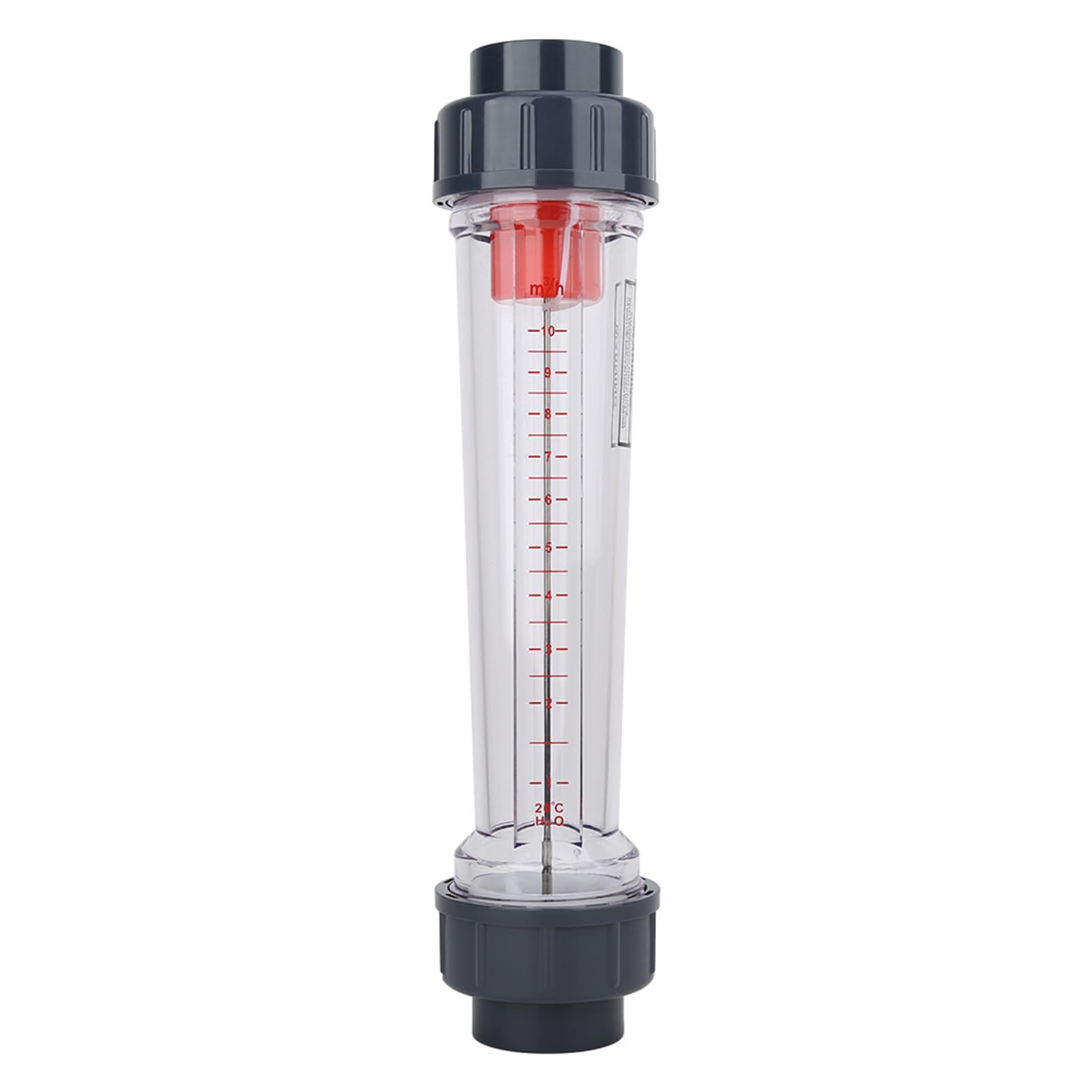 Medidor de flujo de líquido de tubo de plástico LZS-40 (D), medidor de flujo de agua de alta precisión, rango 1-10m³ / H, herramienta de medición de líquido de plástico ABS