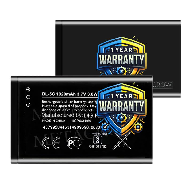 Image of Original BL-5C Battery Compatible with Nokia E50 Battery - (1020mAh) - 1 Year Warranty BC45