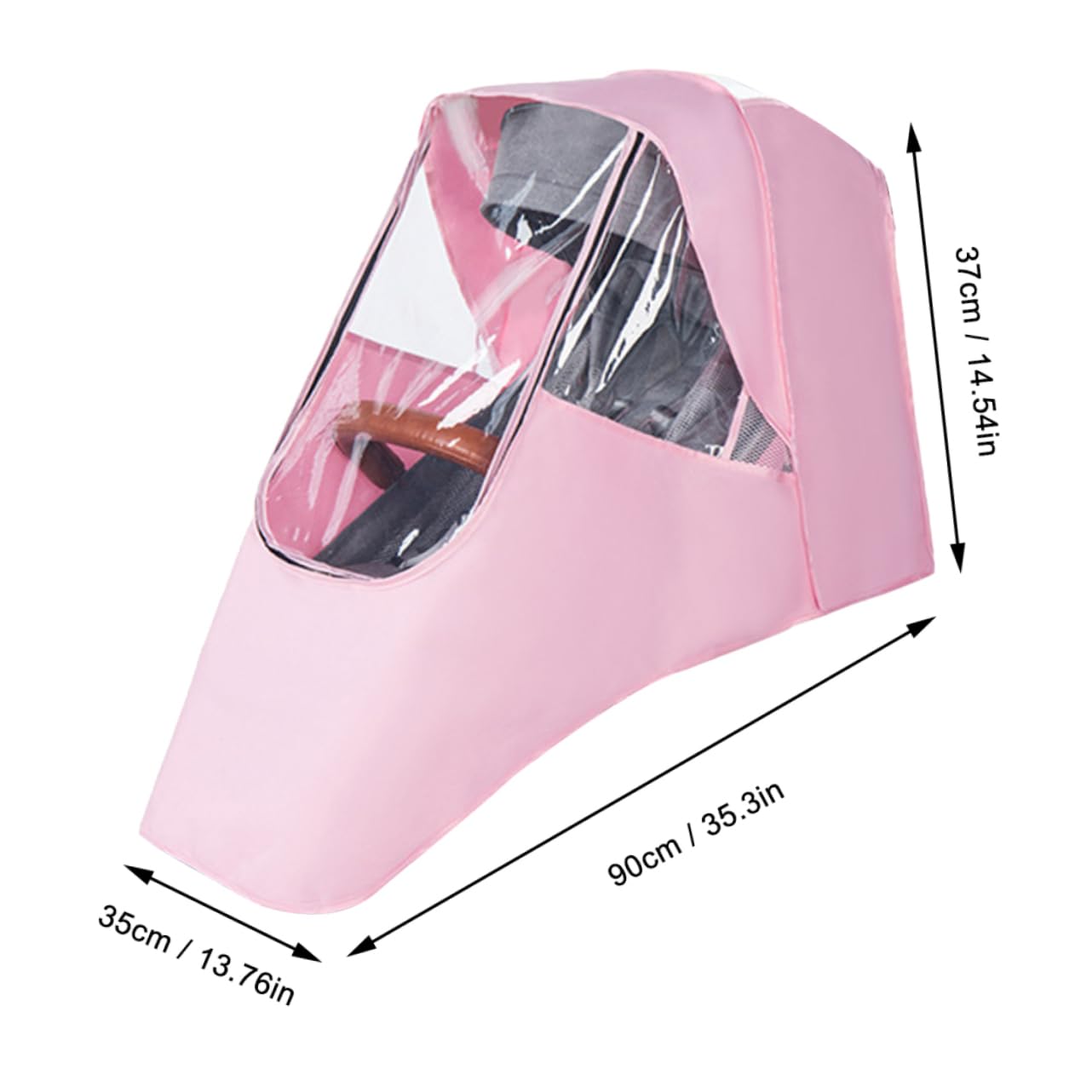 RORPOIR Baby Stroller Cover for Rain and Wind Spittle-Proof Easy to Open and Close