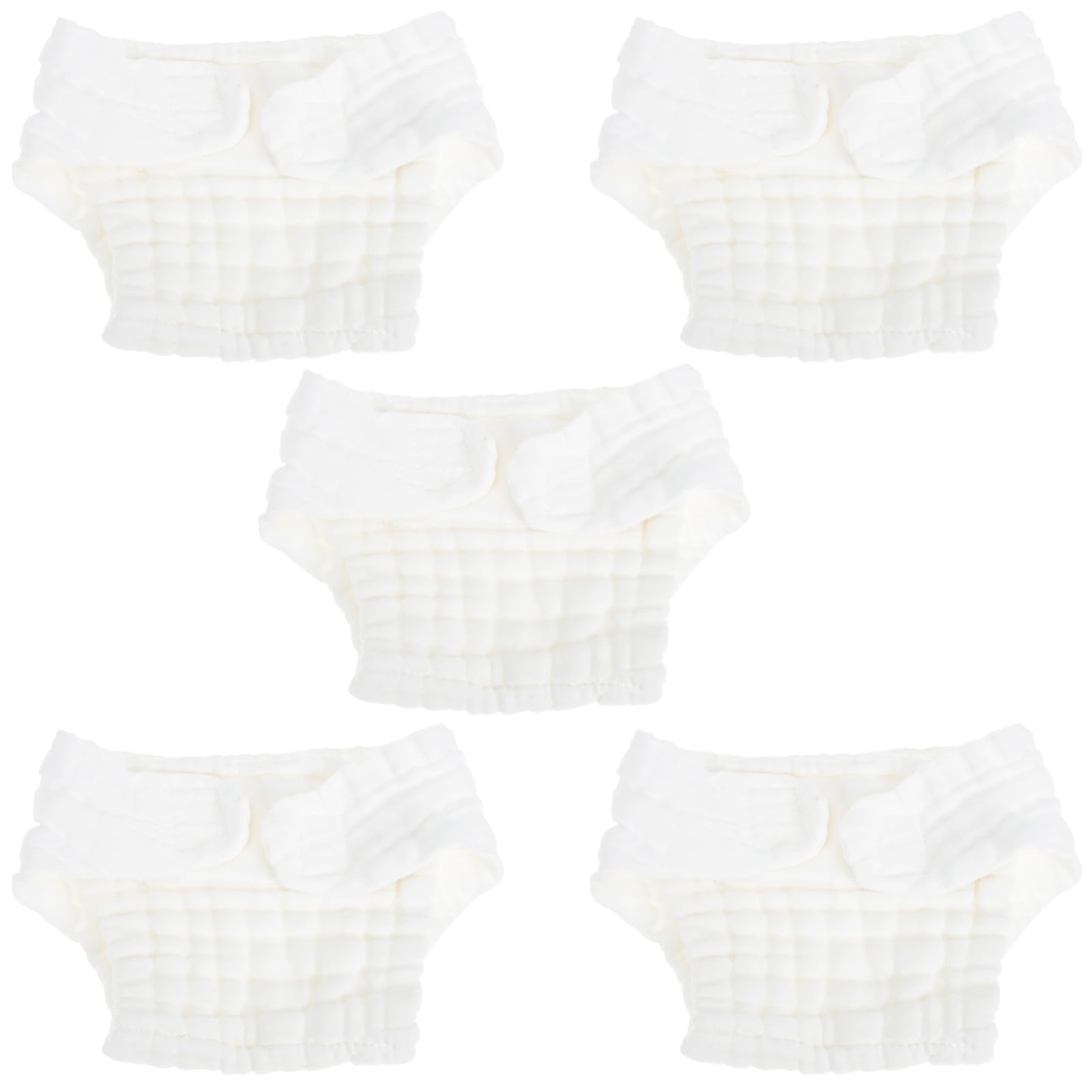 Beavorty Couches Lavables en Coton pour Bébé -né, 5 Pièces, Réutilisables et Respirantes, Nuit, Gardent Bébé Sec Confortablement