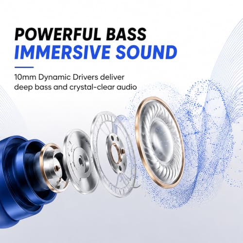 Image of Kratos N4 Bluetooth Neckband with 55H Playtime, Deep Bass, Stereo Sound, HD Calls, Magnetic Earbuds, Type-C Fast Charging, Rich Audio, Hollow Switch for Comfort & Style (Blue)