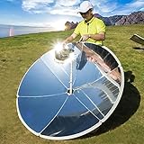 【KONZENTIERENDER SOLARKOCHER】 Dieser Herd erreicht nicht nur Temperaturen, die mit Küchenöfen vergleichbar sind, er erreicht diese Temperaturen auch 6-7 Mal schneller als ein Holzkohlegrill.Sie können die Hitze durch Einstellen der Reflektoren steuern.