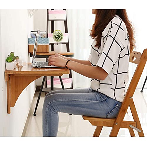Table d'ordinateur pliante murale en bois 60cm de bureau - 3