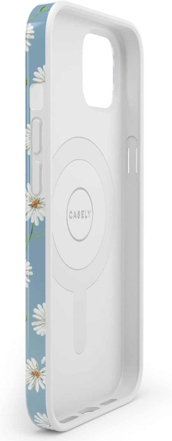 Casely iPhone 13 Case | Daisy Daydream | Baby Blue Floral | Compatible with MagSafe | Classic Ultra Slim Design - Image 7