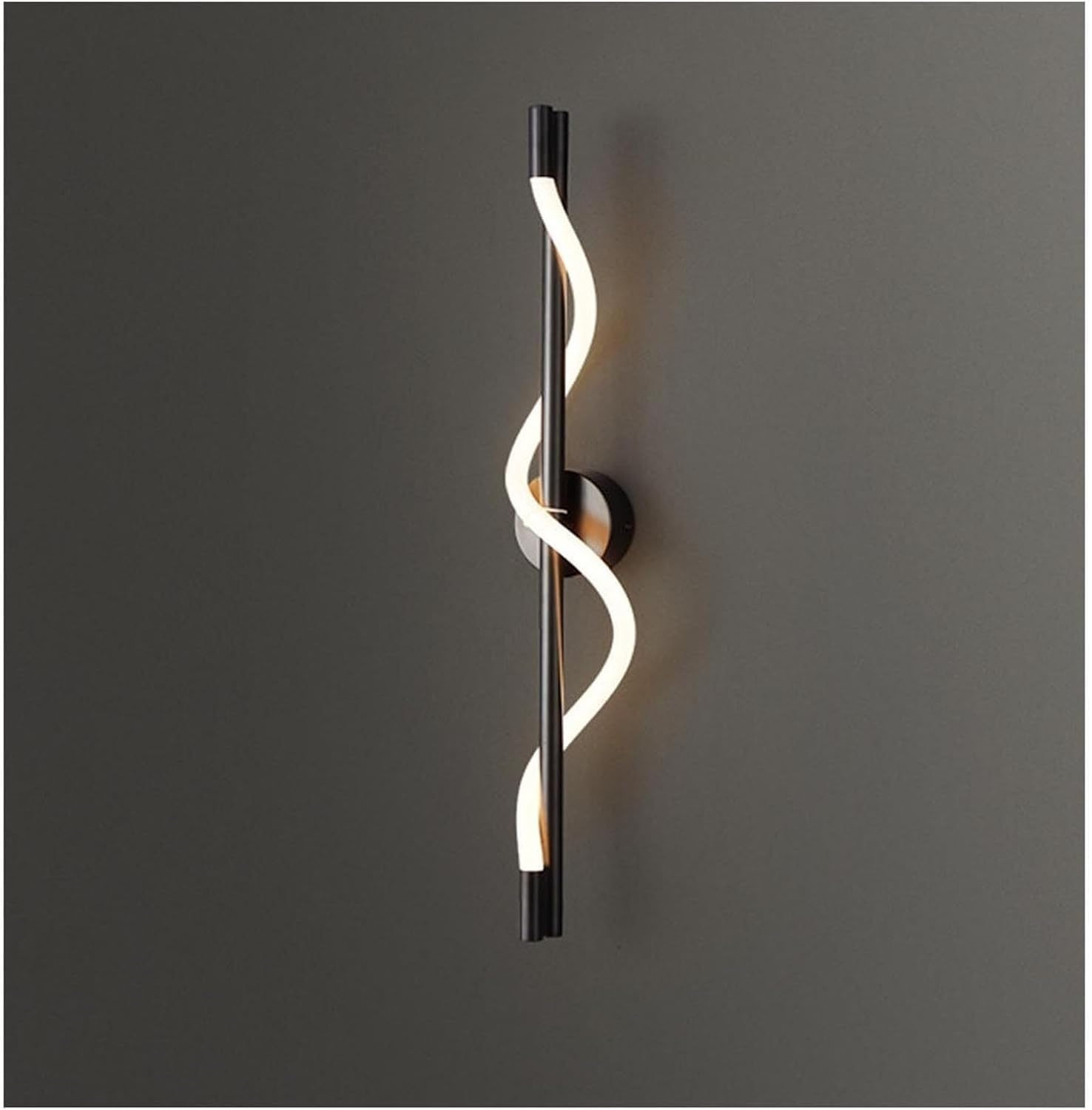 CWCQGH Wall Lamp Minimalist Background Wall Sconces,Living Room Decorative Wall Lamp,Bedside Wall Mounted Lamp for Bedroom,for Living Room, Bedroom, Study Room,Copper Matte Black-Small