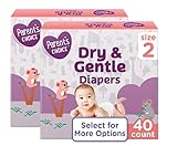Parents Choice Dry & Gentle Diapers Size 2, 40 Count (Pack of 2)