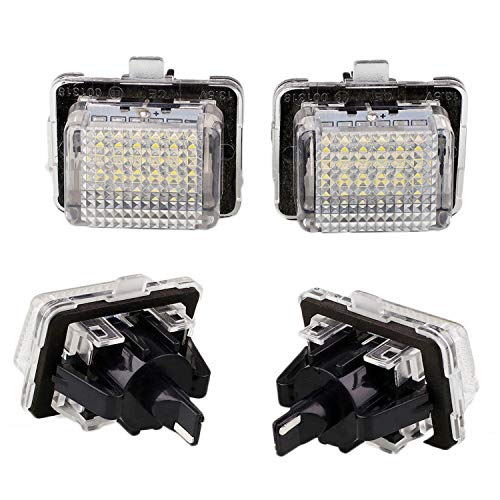 Ijdmtoy Oem-Fit 3W Full Led License Plate Light Kit Compatible With Mercedes-Benz C E S Class, Powered By 18-Smd Xenon White Led & Can-Bus Error Free #TOP1