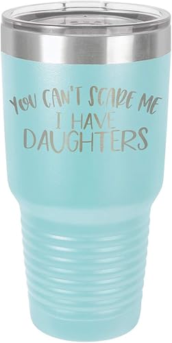 Miniatura 10 de YOU CANT SCARE ME I HAVE DAUGHTERS NAVY - Vaso de bebida de 30 onzas con popote y tapa superior deslizante, taza de viaje grabada con láser, para