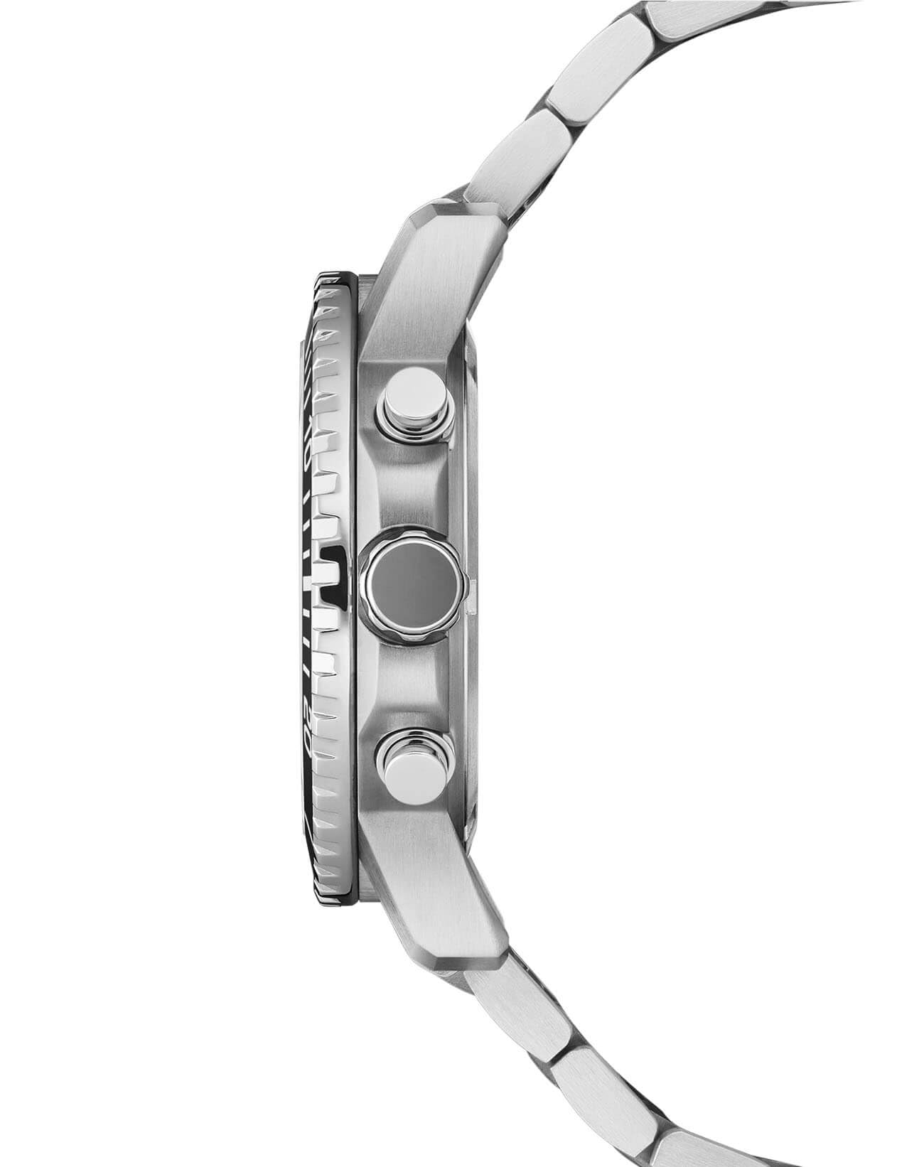 Swiss Military by Chrono SMS34113.01 - Orologio da uomo con cronografo solare al quarzo con cinturino in acciaio inox, analogico, colore nero