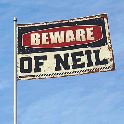 Drapeau de gym Beware of Neil pour motiver votre entraînement à la maison