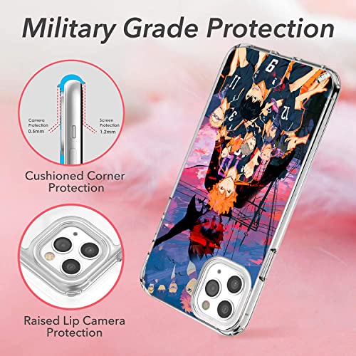 Xegke Compatible With Iphone 13 Case Protective Cover, Shockproof, Lightweight Slim Clear Case (Anime-Characters-Haikyuu-1), 6.1'' #TOP3
