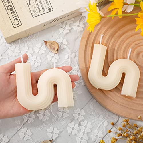 2-Pcs-Twist-Aesthetic-Candles-Cool-S-Shape-Candle-Minimalist-Geometric-Shaped-Soy-Wax-Scented-Candle-Art-Decorative-Handmade-for-Wedding-Birthday-Christmas-Gift-White