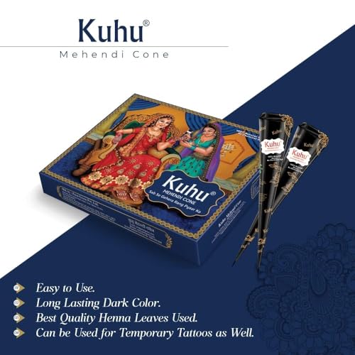 Color de Cabello Natural KUHU con 12 Conos Mehendi miniatura 6