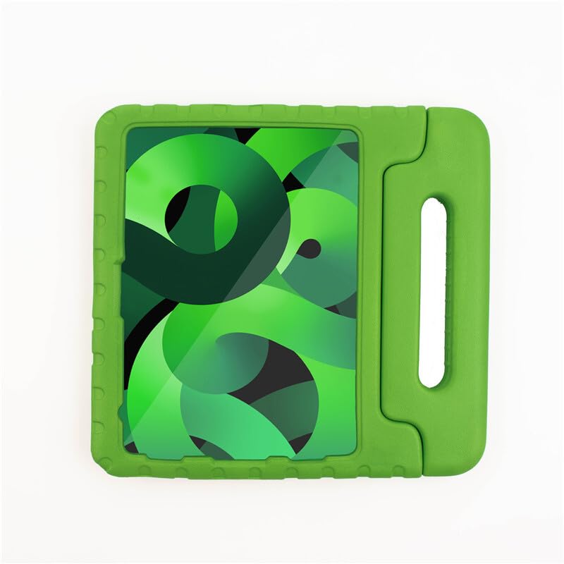 Generic Compatibile per iPad 6a generazione 9.7 2018 (Colore: verde) Custodia antiurto con manico e supporto in silicone rigido