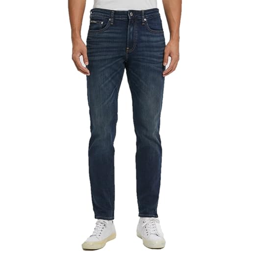 Calvin Klein Men's Slim High Stretch Jeans, Avedon Dark, 34W x 30L