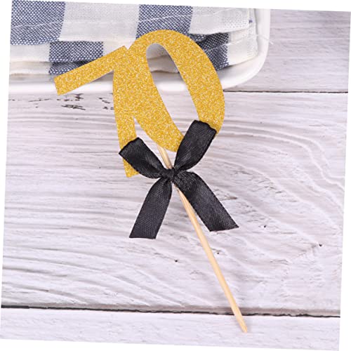 Cabilock 60 Peças Topo Bolo Decoração Casamento Decoração Bolo 50 Topper Aniversário 70 Anos Festa A