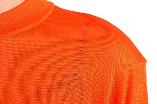 Versace Women's Bright Orange Silk Long Sleeve Sweater Us Xs It 38 #TOP3