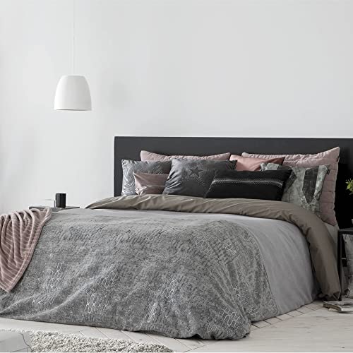 Funda NÓRDICA Abby DE ANTILO (Gris, Cama 150/160 cm.)