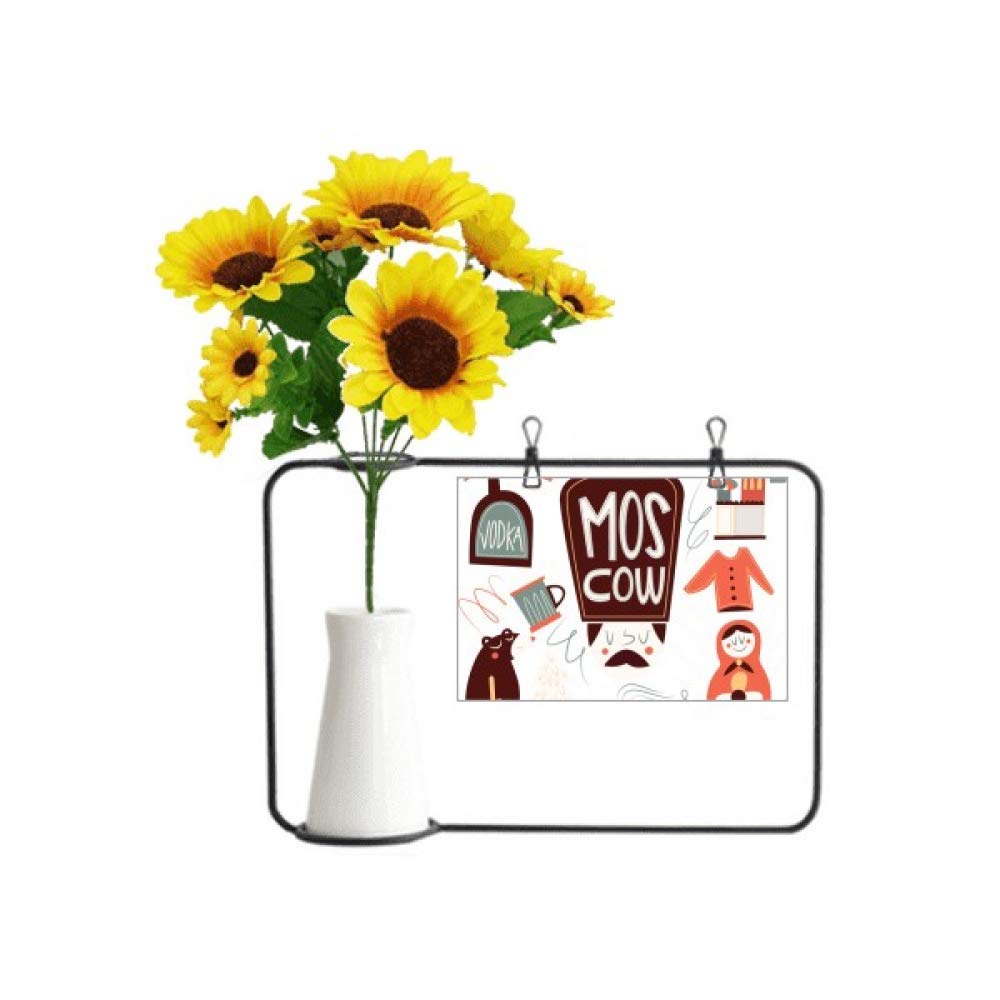 Matreshkas ours brun avec fleur de tournesol pour embellir votre salon