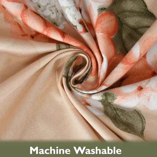 Image of Fresh From Loom Hypoallergenic Floral Print Single Bed Bedsheet with 1 Pillow Covers - Microfiber, 240 TC (60 x 90 inch| Beige, Floral Design)