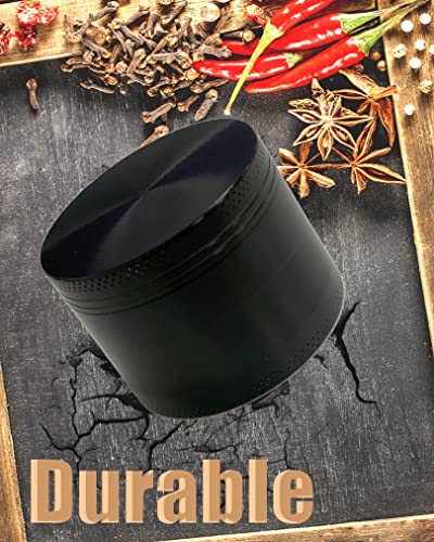 Nvhsal Grinder 2.5 Inch, Aluminum Alloy Grinder Black #TOP2