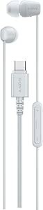 Sony IER-EX15C USB-C Plug, Wired in-Ear Headphones for iPhone and Android Phones, with Built-in Multi-Function Button, Volume and Mic Control, Supports USB Audio Class 1.0 Devices, White asin的图片