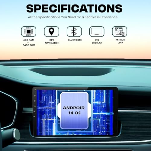 Image of Trony 9 inch Android 14 Car Stereo for Mahindra XUV300 | 4GB+64GB | CarPlay & Android Auto | Full HD Touch | WiFi | GPS | Bluetooth | DSP Sound | Reverse Camera | Frame | 1 Year Warranty