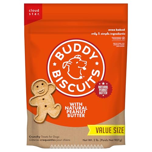 Buddy Biscuits Crunchy Dog Treats Peanut Butter 2lbs. Bag