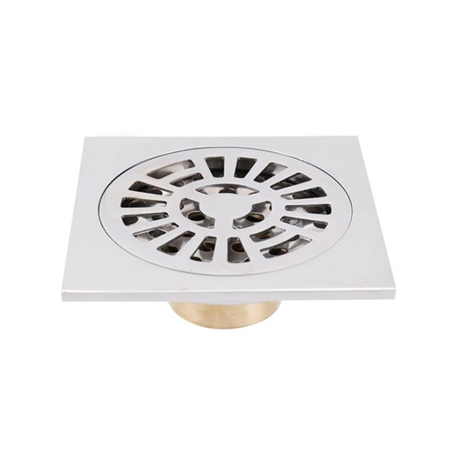BKHsgDXJ Shower drain filter cover, 1pc Brass Self-Sealing Bathrom Basin Round Shower Drain Strainer Grid Cover 10cm X(B)