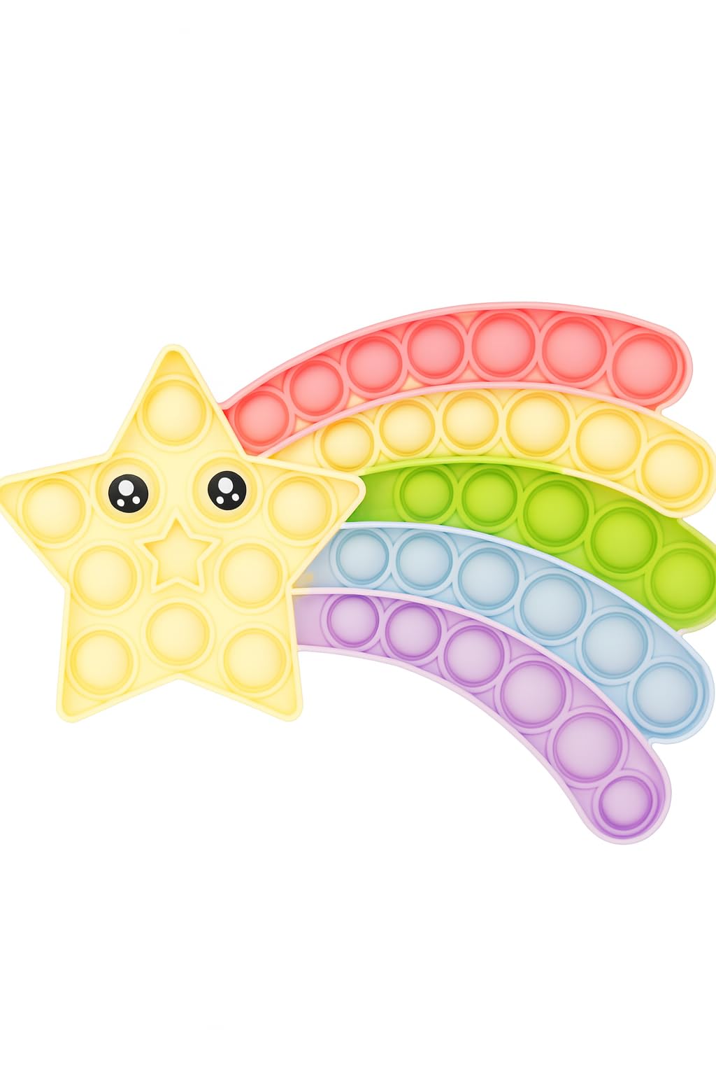 Ranzah Shooting Star Pop It Fidget Toy, Silicone Stress Relief Sensory Toy for Kids & Adults, Travel Friendly, Washable