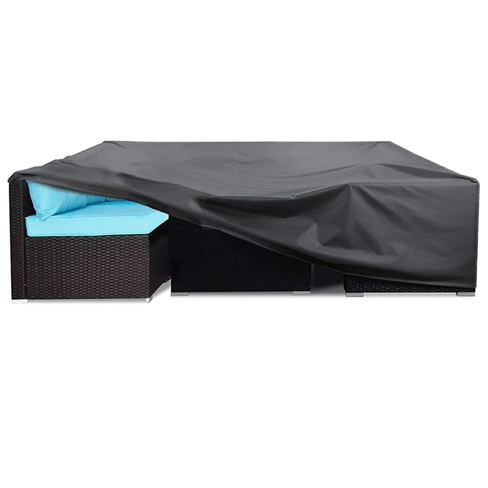 Outdoor Furniture Covers, Outdoor Furniture Cover Snowproof Fits 12 Seats Table And Chairs Multicolor Multiple Sizes(Black,205X90X76cm)