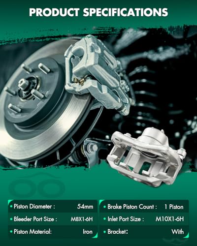 Image of SCITOO 19B3300 19B3301 Front Left & Right Disc Brake Calipers Assembly w /Bracket for Dodge,for Hyundai,for Kia