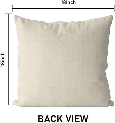 Miniatura 7 de KISVODS Juego de 4 fundas de almohada navideñas de 18 x 18 pulgadas, decoraciones navideñas, fundas de almohada navideñas de lino rústico para sofá,