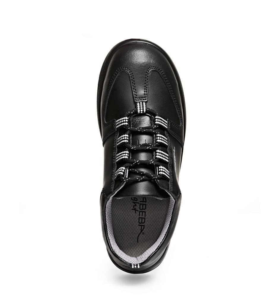 ABEBA 342017 711038 S2 Halbschuh, Rutschhemmende PU-Sohle, Schwarz, 44 Größe