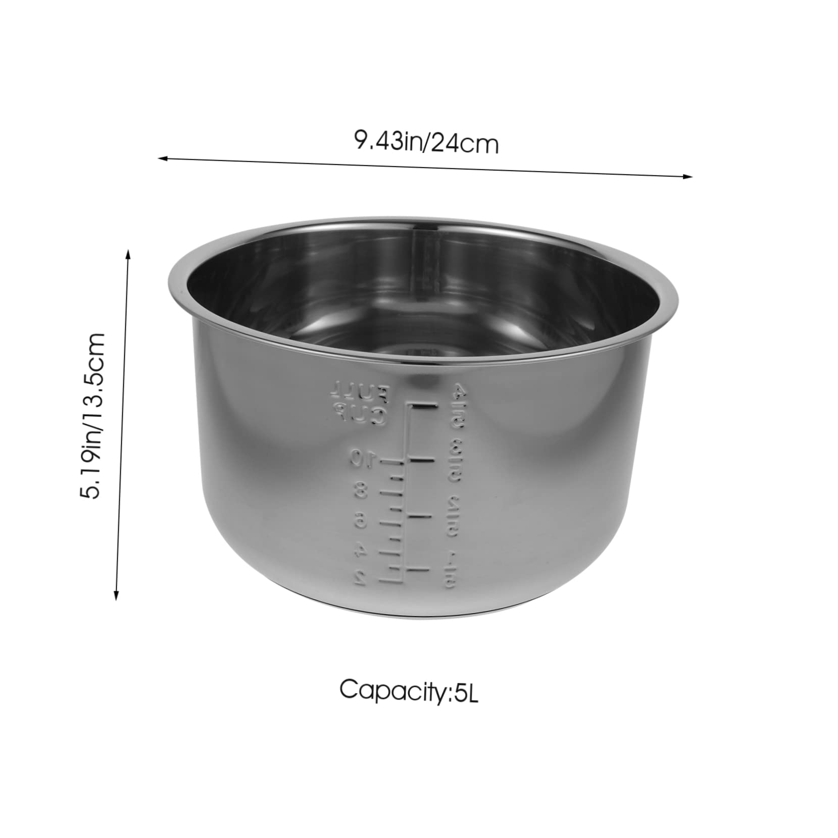 UPKOCH Liner De Cuiseur À Riz En Acier Inoxydable Universel En Acier Inoxydable Pour Revêtement Accessoires De Cuiseur À Riz Récipients Pour Casseroles