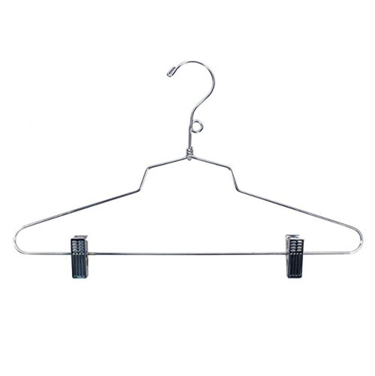 NAHANCO SLC16LH Metal Suit Hangers, Chrome Plated, 16" (Pack of 100)