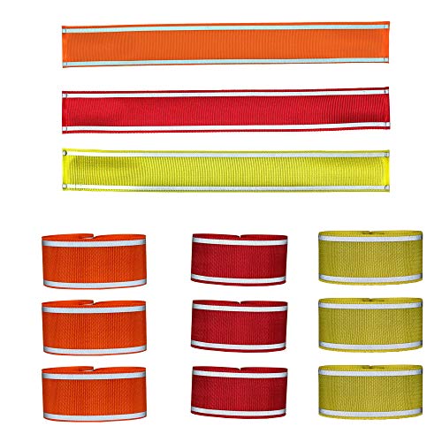 AAkron Reflective Snap Band for Safety Programs and Outdoor Events One Size fits All - Set of 12