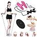UUMFP Plataforma Giratoria Fitness, Placa de ondulación de Cintura con cordón para pérdida de Peso, Equipo de Ejercicios para masajes, Tabla de Equilibrio para Abdomen, glúteos, piernas (Rojo)