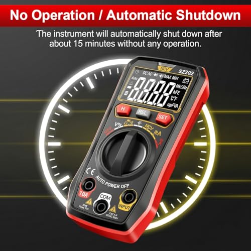 Image of Serplex Digital Multimeter Electrical Tester 4000 Counts with AC /DC Voltage, Current, Resistance, Capacitance, Frequency, NCV Non-Contact Voltage Diagnostic Tool for DIY, Electronics (No Battery)