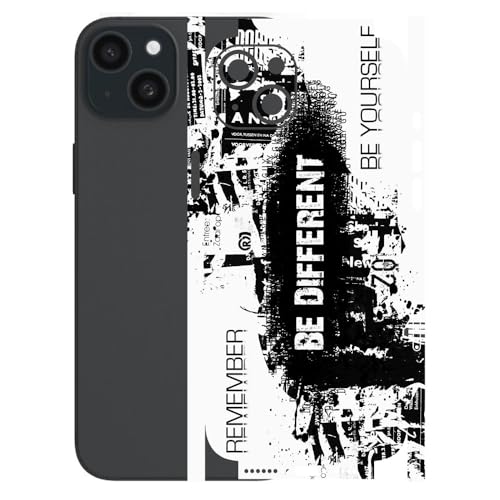Image of AtOdds - Full Body Back Screen Guard Protector Film - Lamination Wrap Skin Sticker for iPhone 15 Plus | Scratchproof Matte Finish (Design - Be Different)
