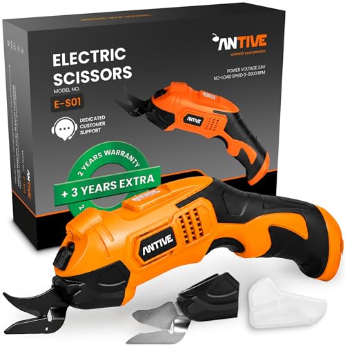 Image of Electric Scissors for Fabric - Cordless Electric Fabric Scissors with Ergonomic Grip, Rechargeable Electric Fabric Cutter for Sewing, Crafts, Quilting & DIY